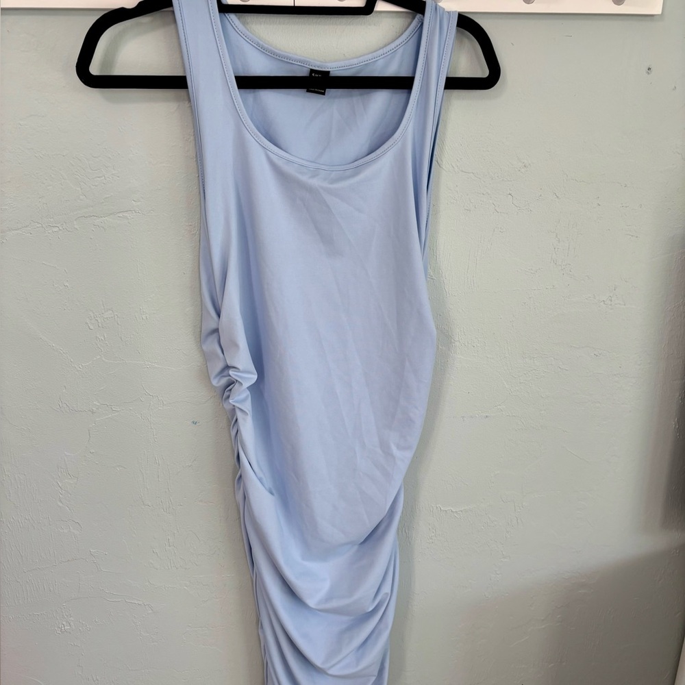 Gorgeous Body Hugging Baby Blue/Gray Dress